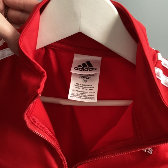 Kids adidas track jacket red - Picture 2 of 2